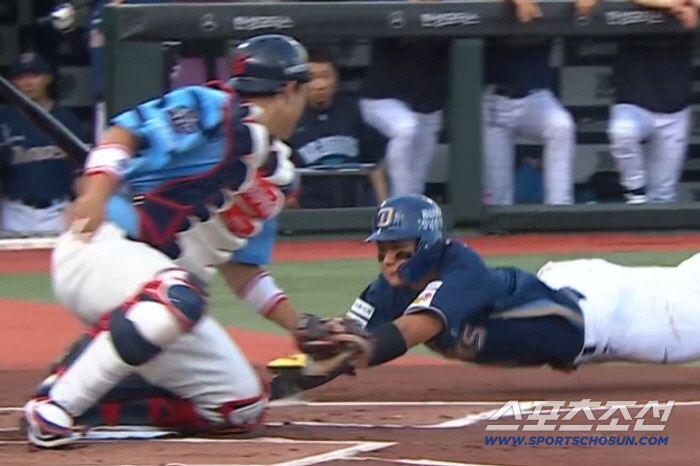 Kim Joo-won stole second base, third base, and home. NC, Gamboa's 6th consecutive Lotte win, and declared their participation in the semifinal battle 