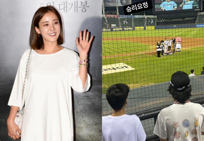 Park Eun-hye meets twins who studied abroad with her ex-husband in Korea, perfect weather to watch baseball