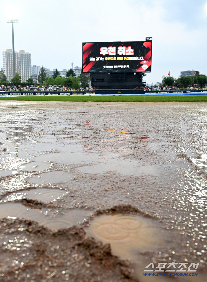  Gwangju KIA Hanwha canceled rain and the ground condition was ruined due to heavy rain