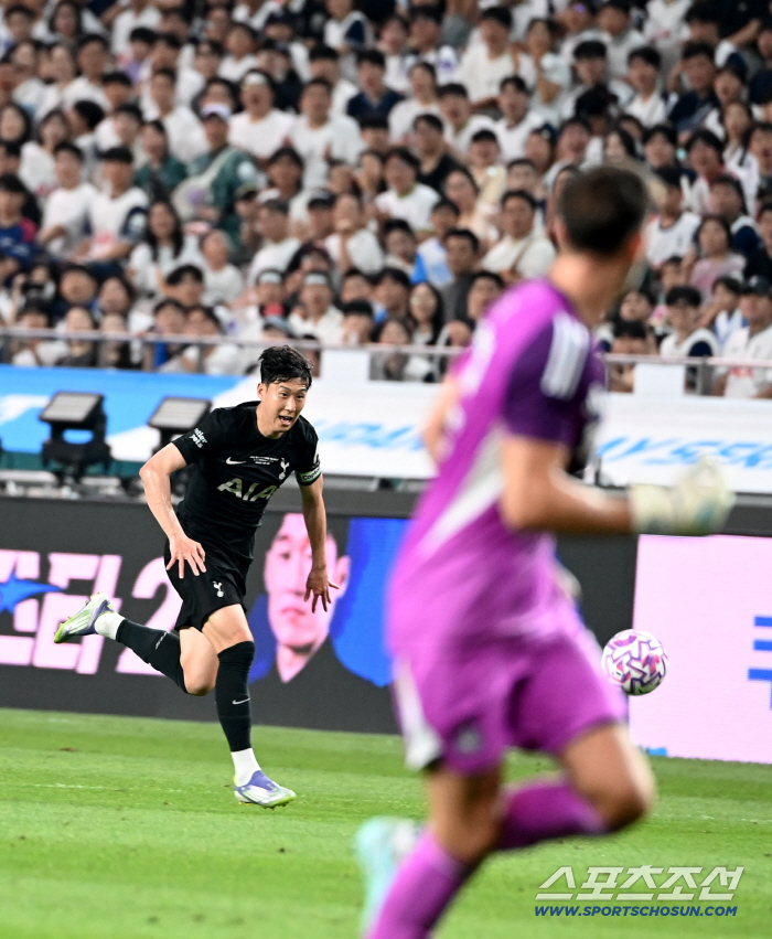  Son Heung-min sprints when the goalkeeper comes out