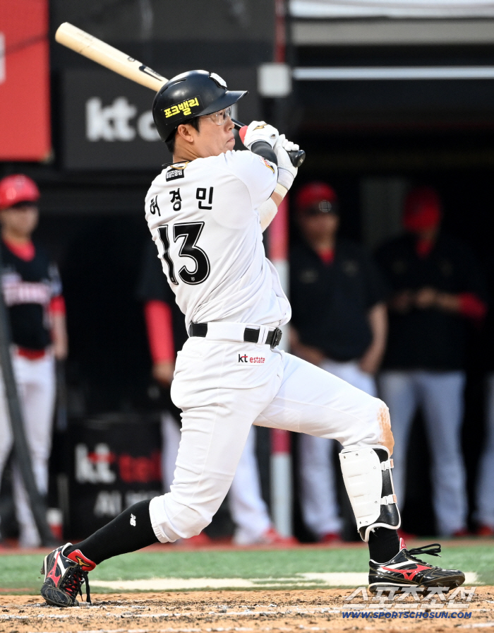 Hwang Jae-kyun's home run → Huh Kyung-min's tie sacrifice fly → Kang Baek-ho sweep...In the eighth inning of the promise, KT caught 161km of Hanwha and Moon Dong-joo escaped for the fifth consecutive game 