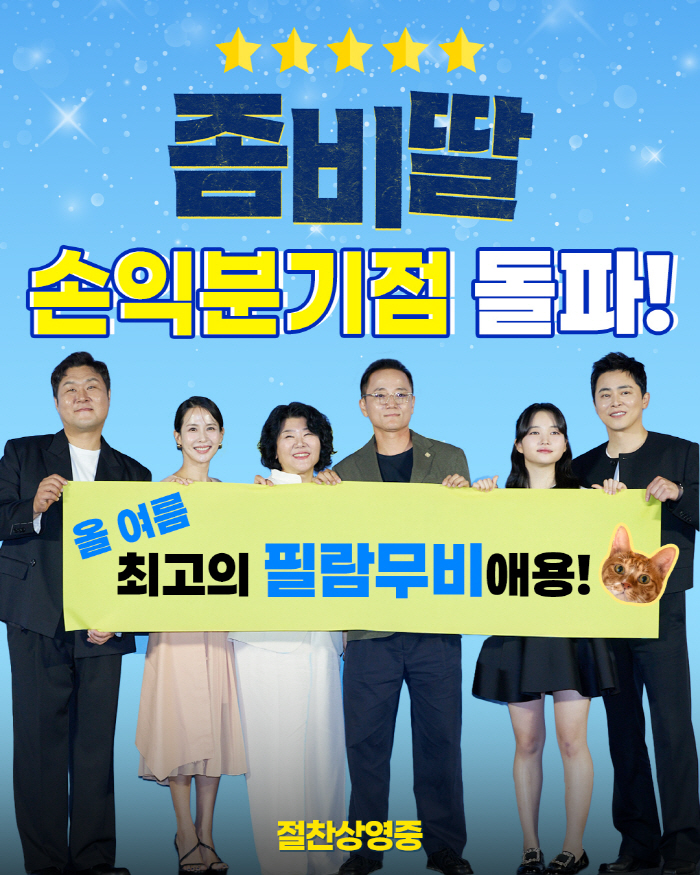  Best Pillam Movie Adversity...Cho Jung-seok → Lee Jung-eun's zombie daughter breaks the break-even point only in 7 days after its release