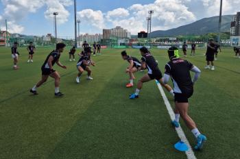 OK, the Eutman rugby team begins 20 days of summer training in Pyeongchang...Jeong Jo-joon to win the National Sports Festival