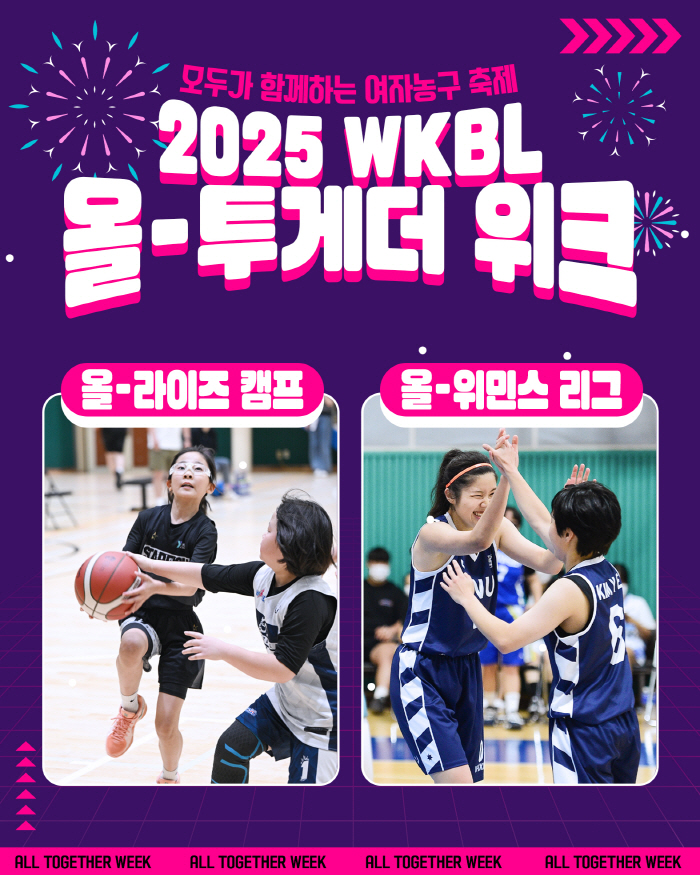 WKBL will hold All Together Week from the 9th to the 12th...From Yu-Girl to hobbyists... First start of the Women's Basketball Festival