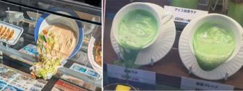 How hot is it…  The restaurant's model food is melting down