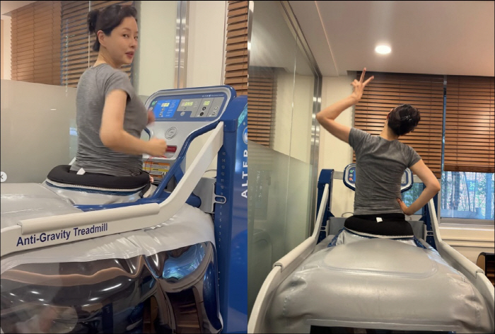 Second pregnancy Lee Ha-nee is running even in the last month...a slim figure even at full term