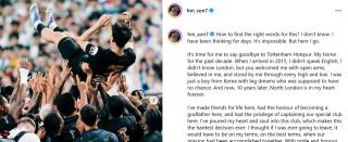 Hello Tottenham! Son Heung-min, I hope you became a proud player to say goodbye to the coach on social media