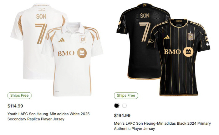 Link to go buy LA7 SON Uniform, Kook Ready MLS, Son Heung-min Marketing Start!Authentic 270,000 won X Replica 180,000 won