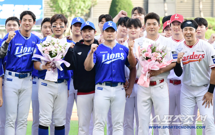  Oh Seung-hwan's retirement celebration, Lee Ji-young wore a Samsung hat before she knew it