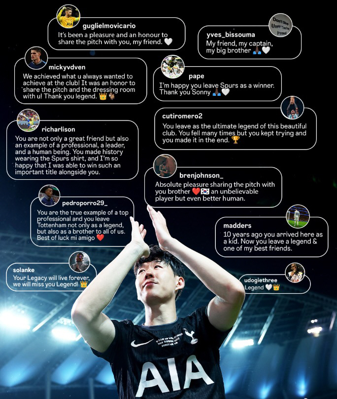 There has never been such a beautiful farewell Chairman Levi's return, always welcome → Posting with Son Heung-min, Tottenham's tribute...37 Billion MLS Highest Transfer Price, Welcome to the LA Market