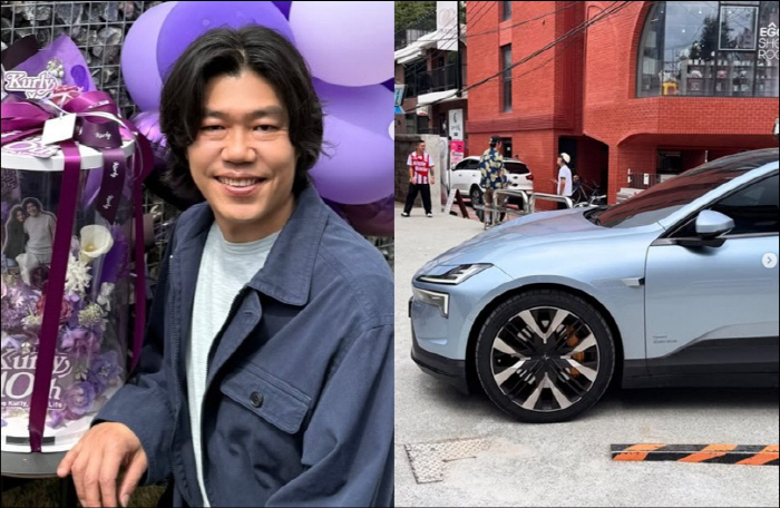 Lee Hyo-ri ♥ Lee Sang-soon is happy to get a new electric car. Driving is fun these days