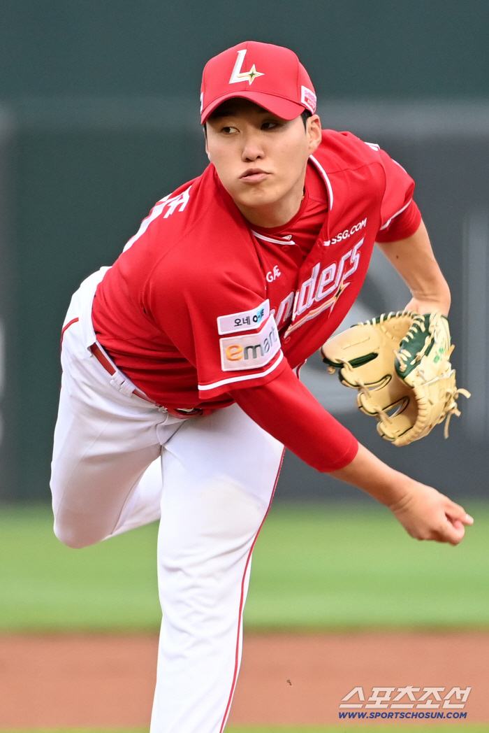  SSG starting pitcher Choi Min-joon's hard throw