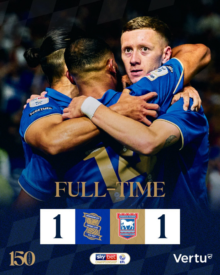 Baek Seung-ho's soft tofu touch → pressure is crazy. 90 minutes full time → Paik praised the best player by 9 points...Birmingham, 11 Draw Through