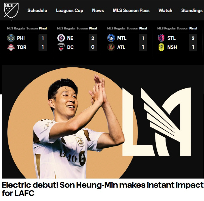 I know. I'm good when I'm here! Tottenham is shocked by the lightning speed, and the era of MLS Son Heung-min has begun. Sudden excitement...I'm 33 years old. I'm surprised