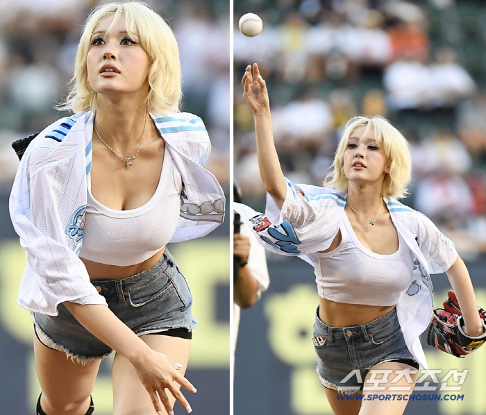 Jeon So-mi, Jamsil's heated first pitch fairy...Waterbomb's explosive response