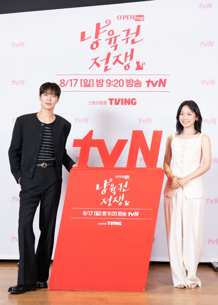  We're vulnerable to cat hair..Filming while taking medicine...Yoon Doo-joon ♥ Kim Seul-ki, will it work as a one-act play by the cat? (Roundup)
