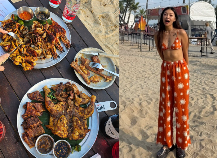 Song Hae-na's skinny body revealed on her bikini top...You don't gain weight even if you eat like this?