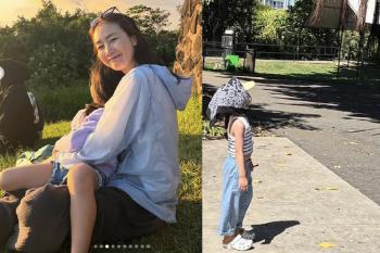 Choi Ji-woo reveals her 5-year-old daughter Lua, who grew up so fast, that she looks like her mother, 174cm tall