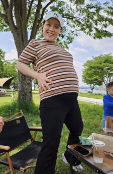 Kwon Mi-jin, who lost 50kg, is sick enough to cry during her third pregnancy, but she can't take medicine