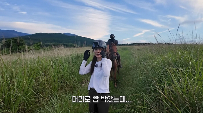 Soshi Kwon Yu-ri is stunned after hitting her head in a fall accident in Jeju