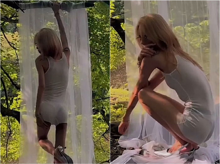 Choi Jun-hee's 170cm, 41kg body during pelvic necrosis...A skinny body line that shows every bone