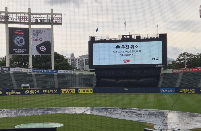  Jamsil NC Doosan match cancels rain due to continuous rain forecast