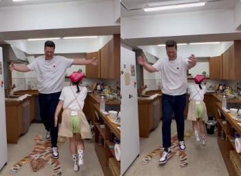 148cm Park Na-rae ran to Seo Jang-hoon and hugged him..59cm difference in height, hugging passing, laughing