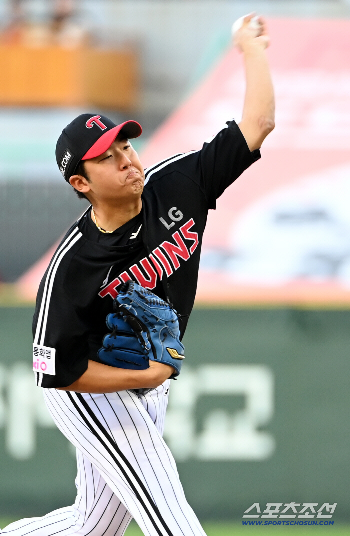  LG starter Song Seung-ki's hard throw
