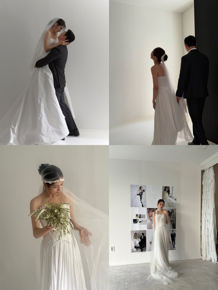 Ok-soon ♥ Kyung-soo, the 22nd Dolsinger, revealed the wedding pictorial of the real couple..My heart flutters at the kiss
