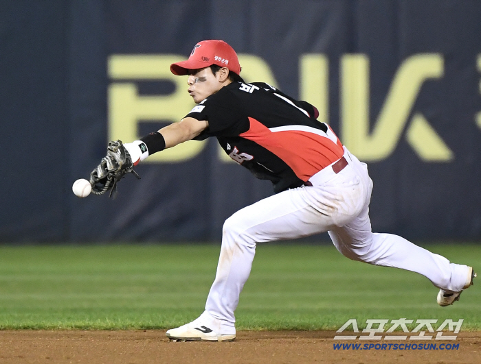  Park Chan-ho misses the infield fly ball