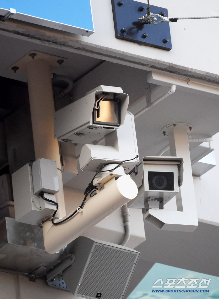  A camera installed to read the video of a check swing