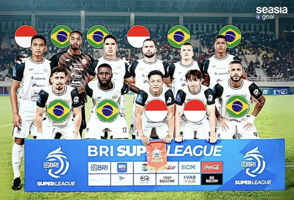 Is this the Indonesian league? Is it the Brazilian league? Bizarre lineup with 7 Brazilian players...Football colonization in progress