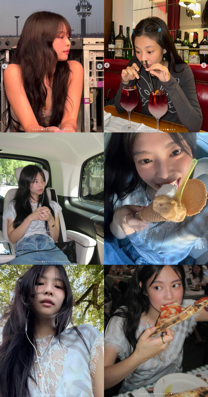 Jenny, with your bangs down, the mood has changed..Even without makeup, you're lovely