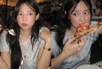  'Pizza mukbang that's the size of your face.' BLACKPINK Jennie, 'Goddess who knows how to eat'