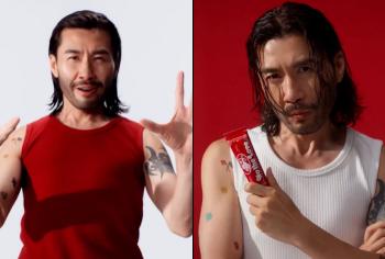  Wet hair  red sleeveless Noh Hong-cheol, narcissistic toothpaste pictorial → Brushing teeth video released