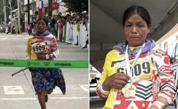 Who won the ultramarathon wearing sandals and skirts?