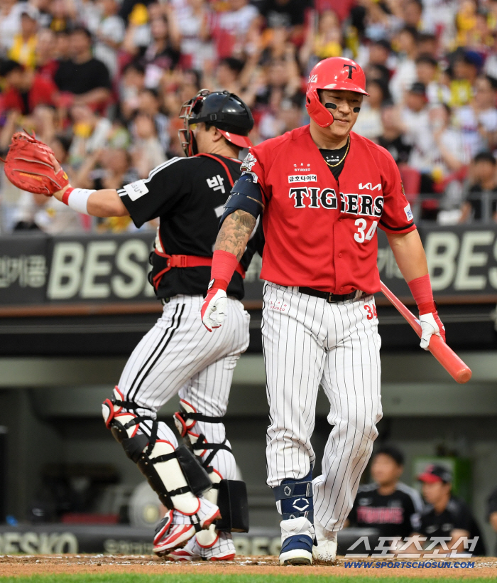  KIA Choi Hyung-woo strike out with a bases-loaded chance