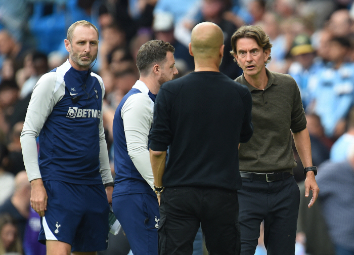 Even without Son Heung-min, he became the Manchester City killer as soon as he took the helm of Tottenham...Frank, Mourinho → Conteir Guardiola rang twice