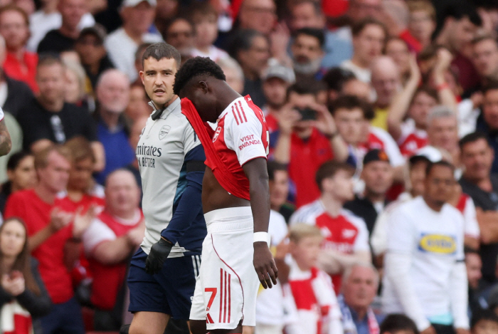 Check the non-official BBC about what would have happened if Eze had not been recruited, Saka with a hamstring injury → will miss up to 4 weeks...Arsenal without a storm of blood transfusions