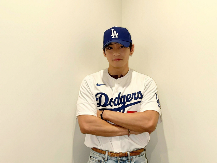 BTS V Nails First Pitch at Dodger Stadium