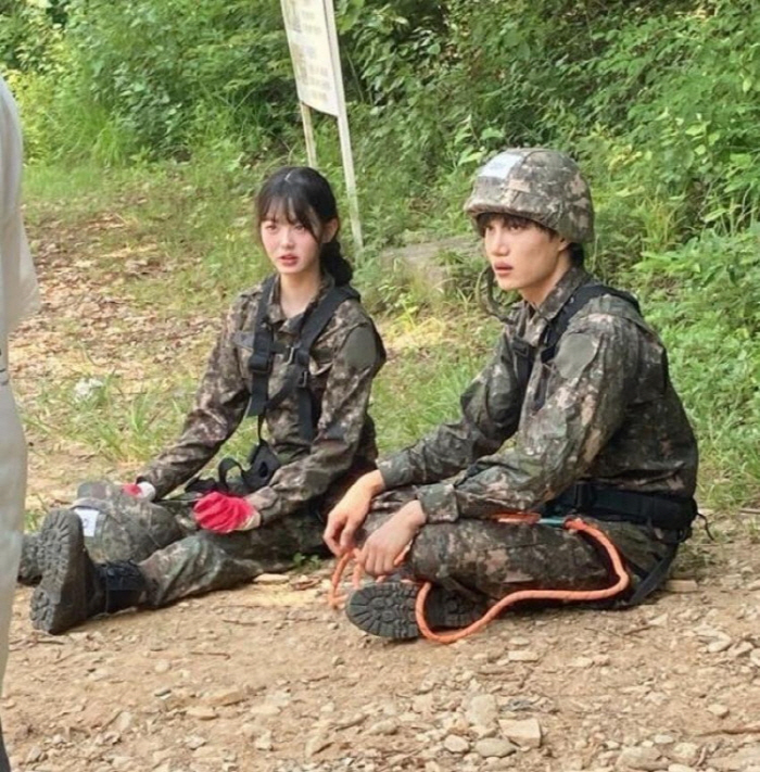 IVE’s Jang Wonyoung Debuts Military Look with MC Kai in Teaser