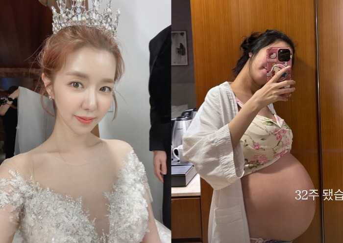 Kim Ji-hye is about to give birth to twins at risk of premature birth..33 weeks of bursting stomach, you've endured it well
