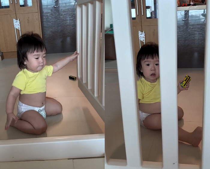 Lee Eun-hyung is 12 months old. Did you pretend you didn't hear anything when asked if your mom is pretty?