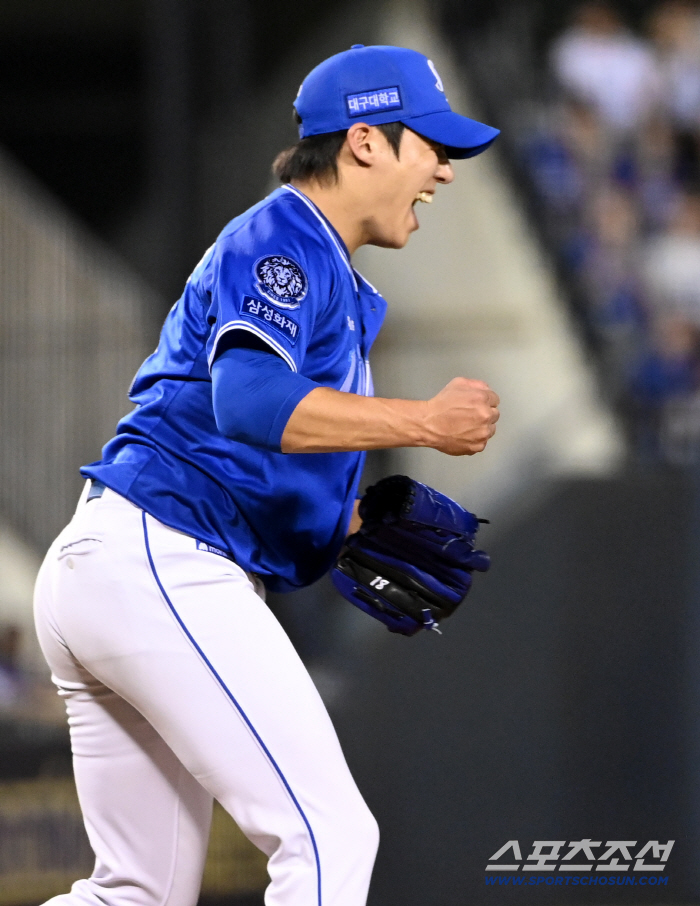  Won Tae-in cheers for six scoreless innings