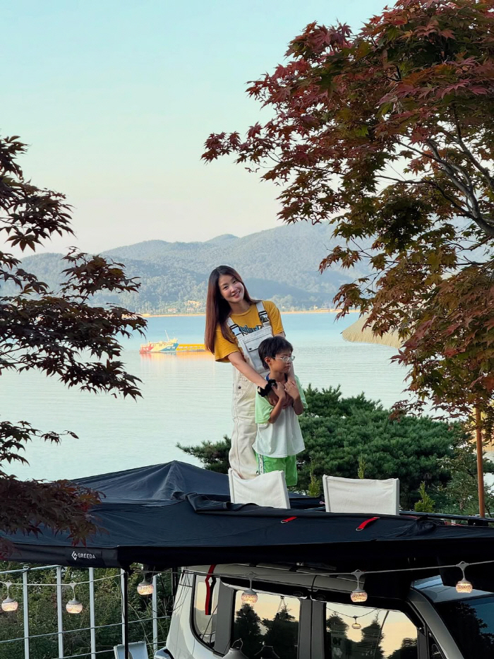 Lee Si-young, even in 7 months of pregnancy, full-term camping for her son is a little difficult, but happy