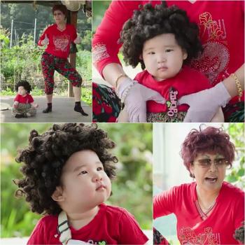 She's obviously a lalal daughter...Soft Hair  Flower-Patterned Work Pants Cute Explosion (Sudol)