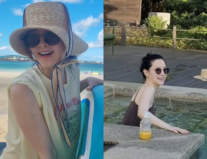 Lee Young-ae, ♥ Summer vacation with her 74-year-old husband..Twin Mom Showing Off Her Strap Swimsuit