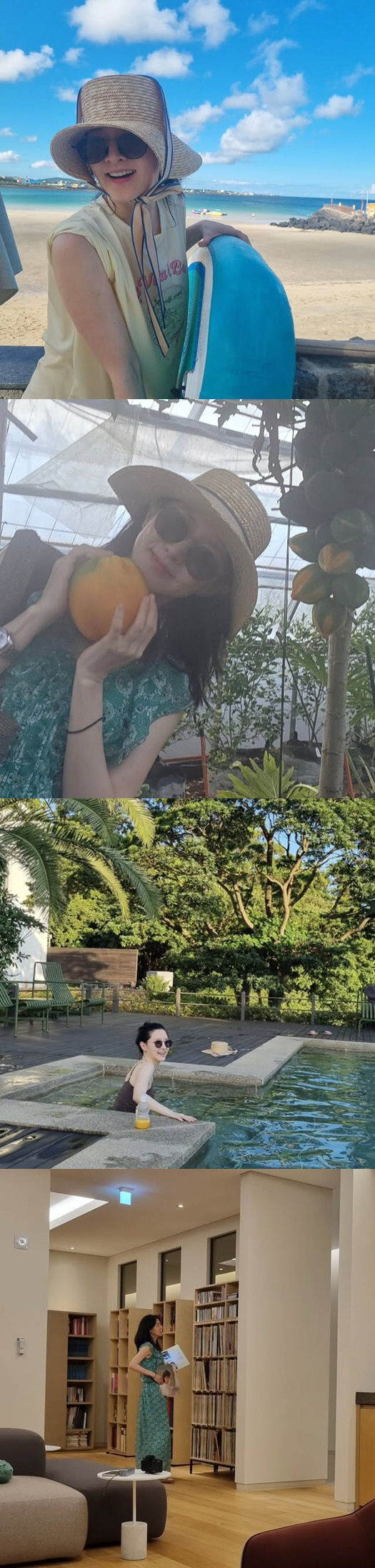 Lee Young-ae, ♥ Summer vacation with her 74-year-old husband..Twin Mom Showing Off Her Strap Swimsuit