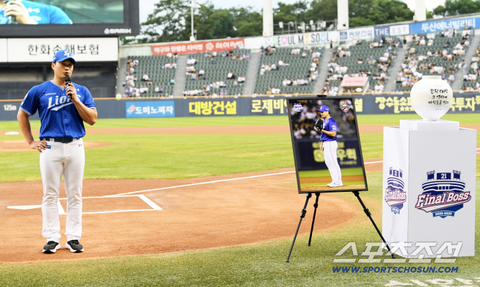  Oh Seung-hwan's retirement tour Doosan prepared a special gift