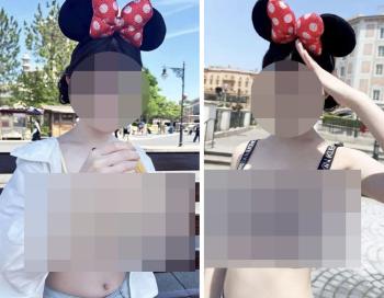 There are a lot of kids... Women in Underwear Theme Park Walking Controversy